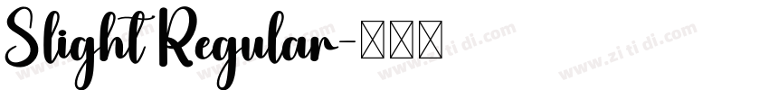 Slight Regular字体转换